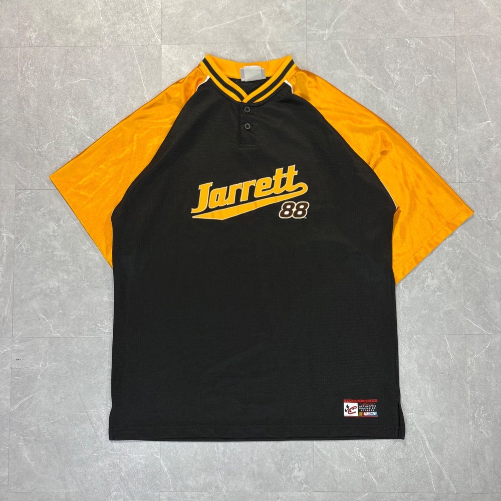 Chase Authentics NASCAR Dale Jarrett 88 Racing Jersey Black Yellow Mens Large